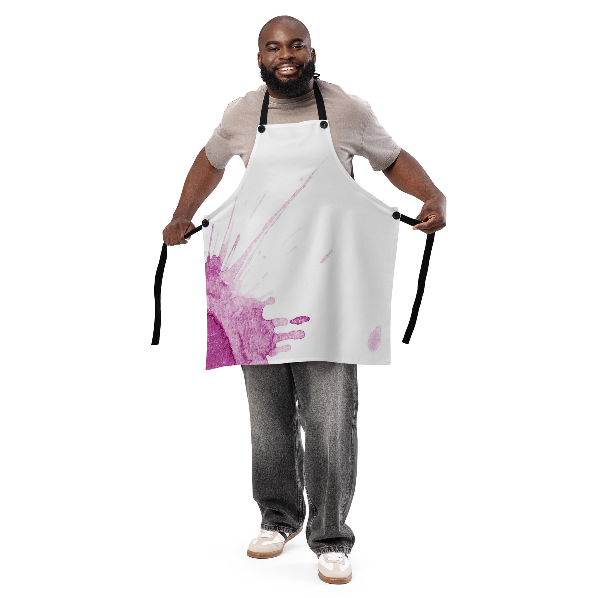 Watercolour Pink Splash - Apron - iSAW Company