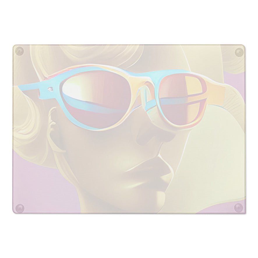 Retro Cool Pink - Glass Cutting Board - iSAW Company