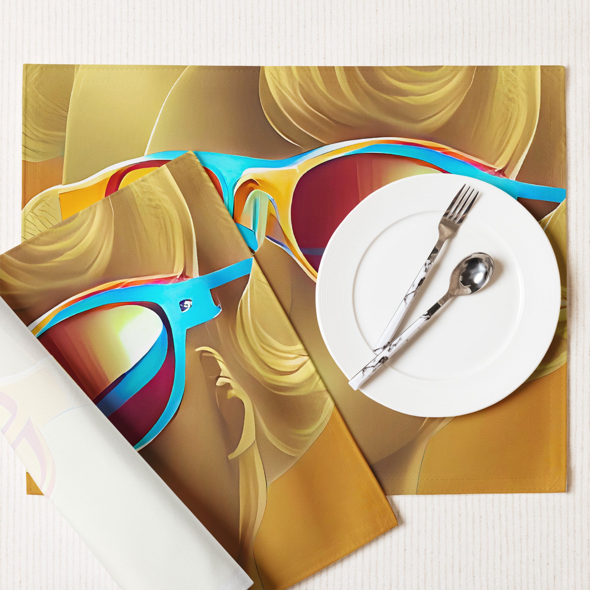 Retro Cool Orange - Placemat Set - iSAW Company