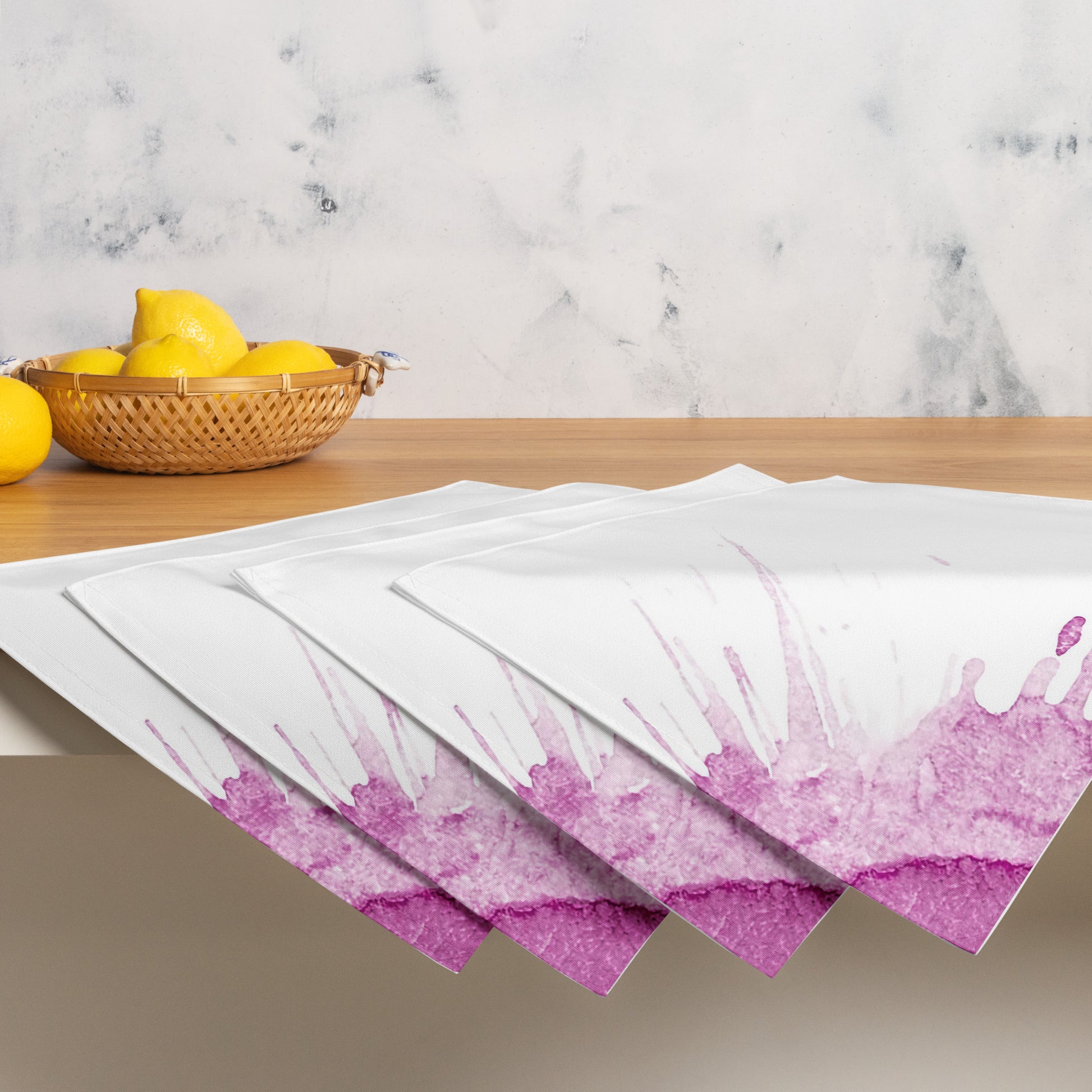 Watercolour Pink Splash - Placemat Set - iSAW Company