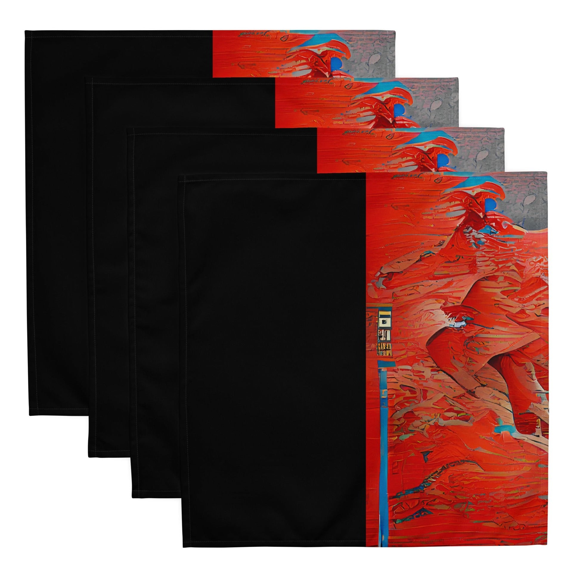 Half Black Half Hónghǎi - Cloth Napkin Set - iSAW Company