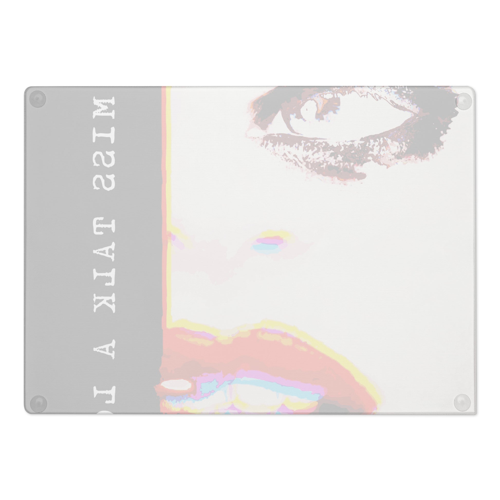 Miss Talk A Lot - Glass Cutting Board - iSAW Company