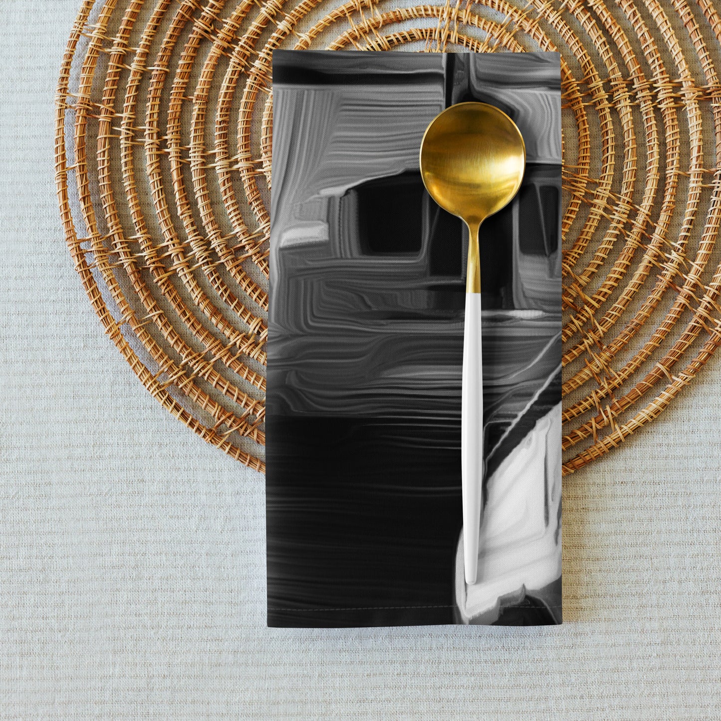 The Sleeping Yachts (at Night) - Cloth Napkin Set