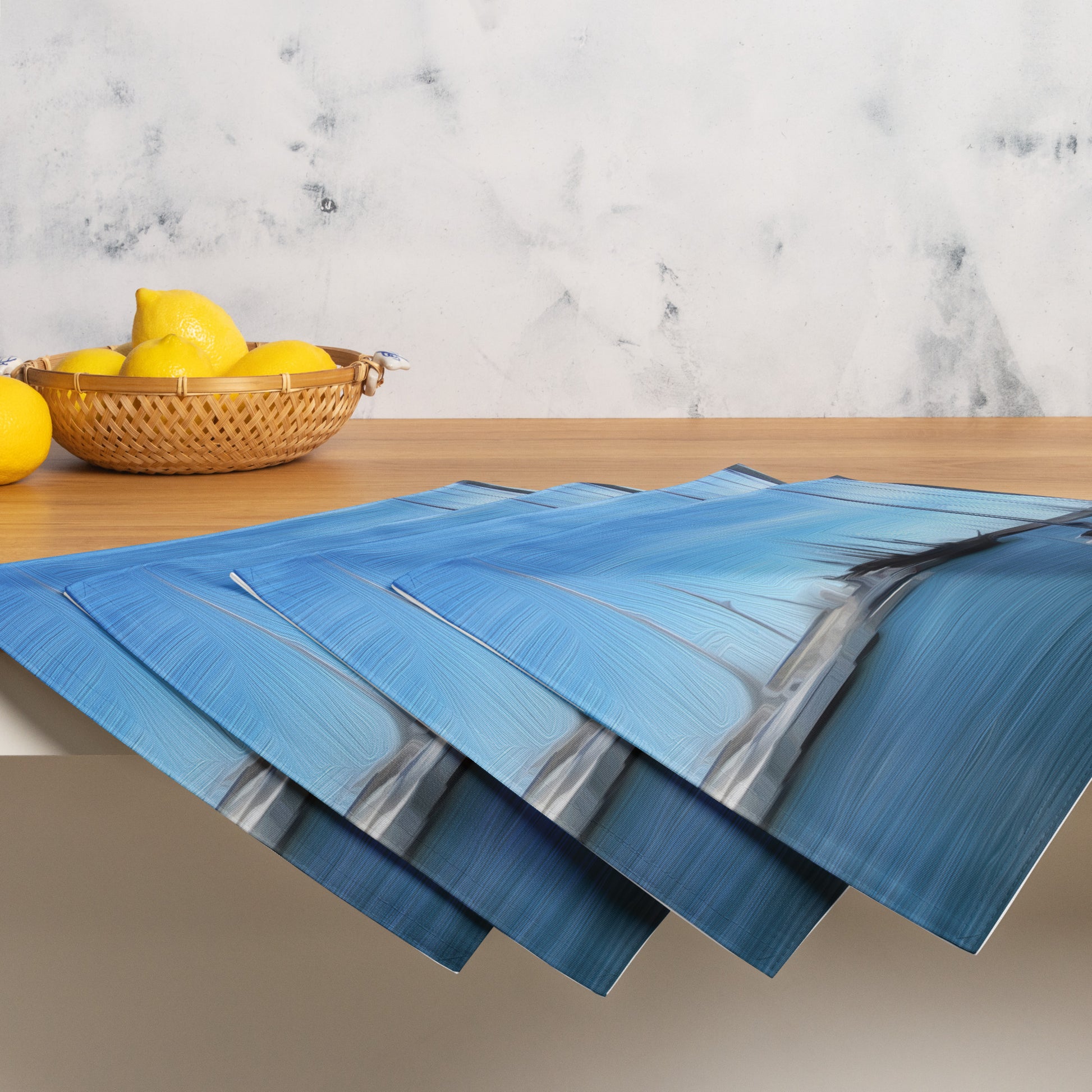 The Sleeping Yachts (at Morning) - Placemat Set - iSAW Company