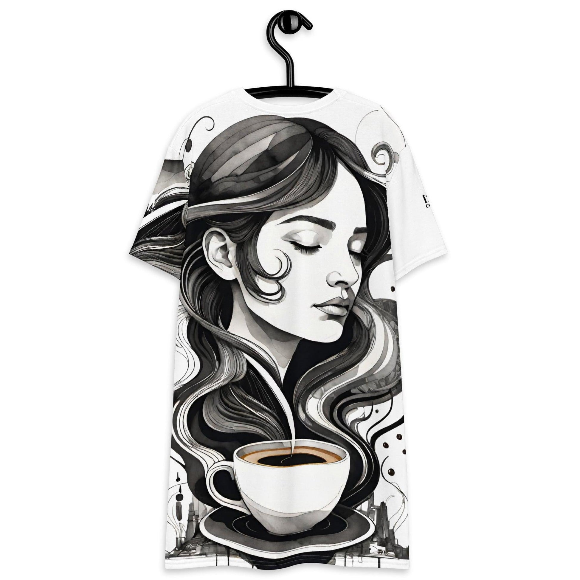 Love Coffee - Womens T-Shirt Dress - iSAW Company