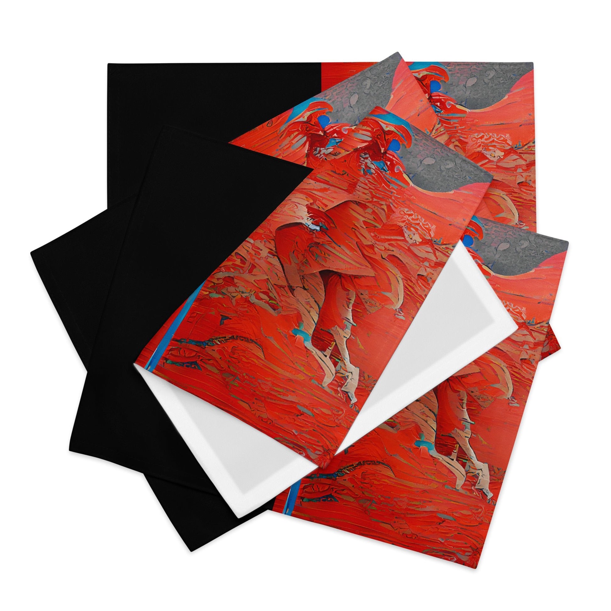 Half Black Half Hónghǎi - Placemat Set - iSAW Company