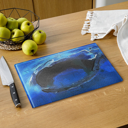 A Drop In The Ocean - Glass Cutting Board - iSAW Company