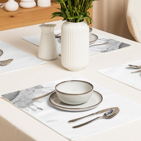 Watercolour Grey Splash - Placemat Set - iSAW Company