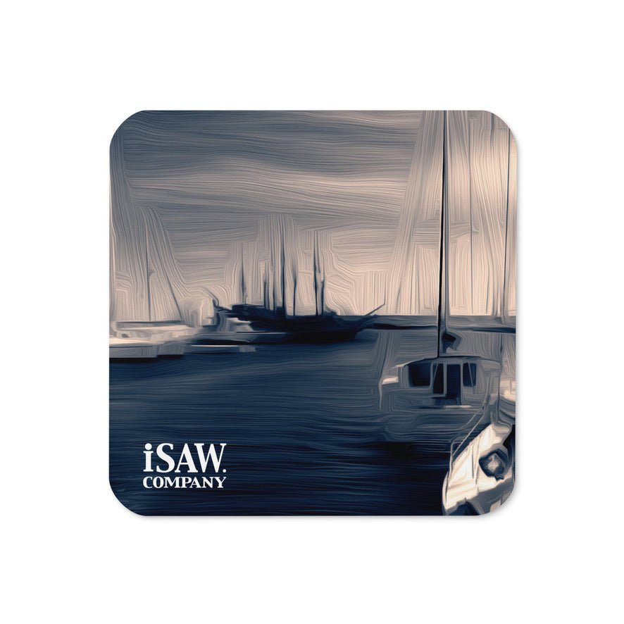 The Sleeping Yachts (at Sunrise) - Cork Back Coaster - iSAW Company