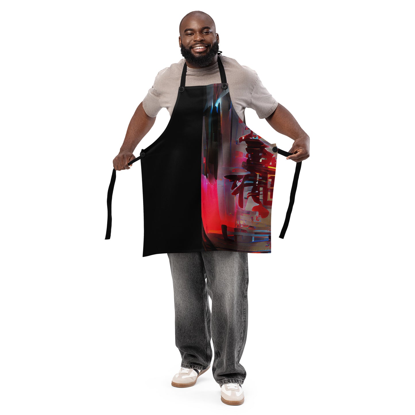 Half Black Half Báijiǔ - Apron - iSAW Company