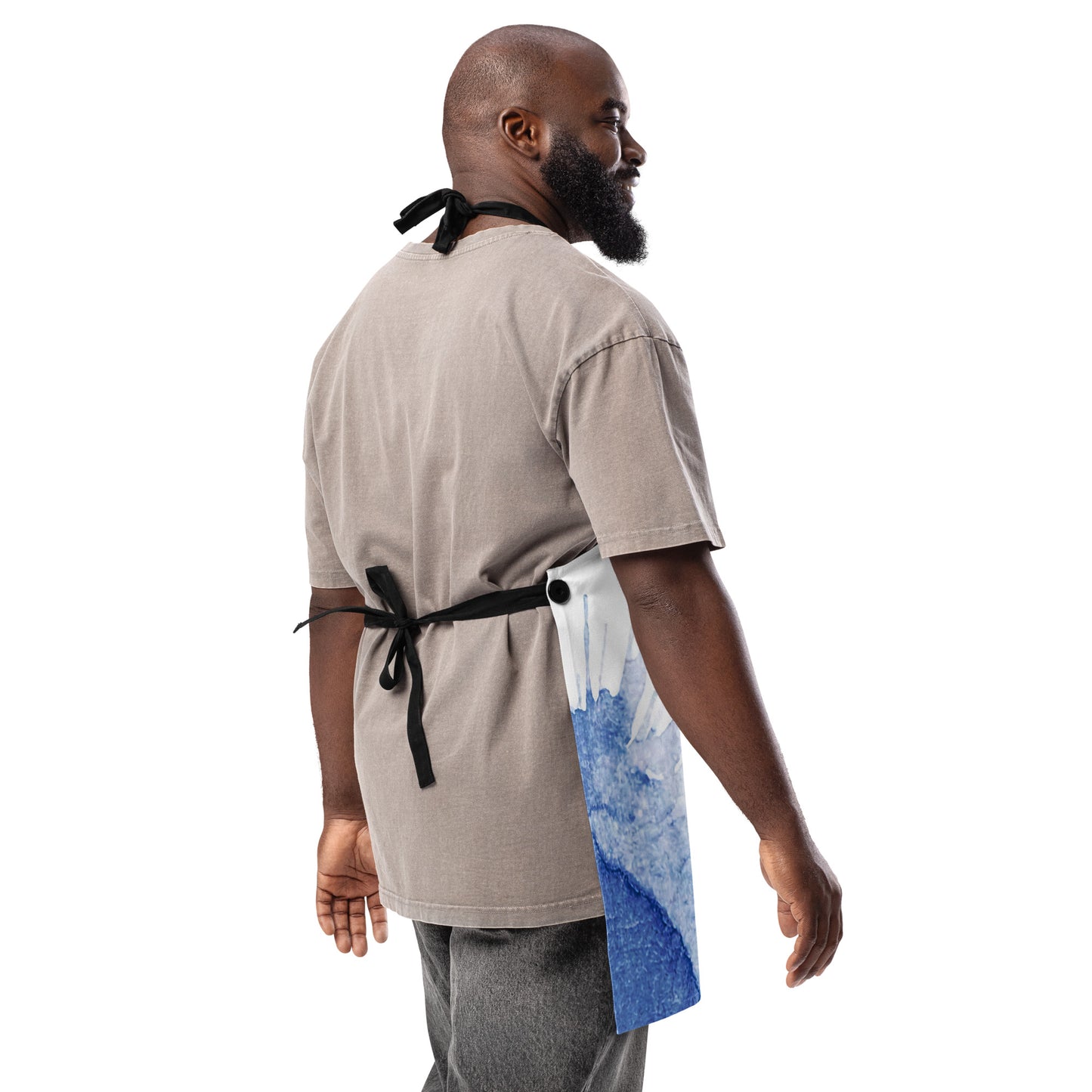 Watercolour Blue Splash - Apron - iSAW Company
