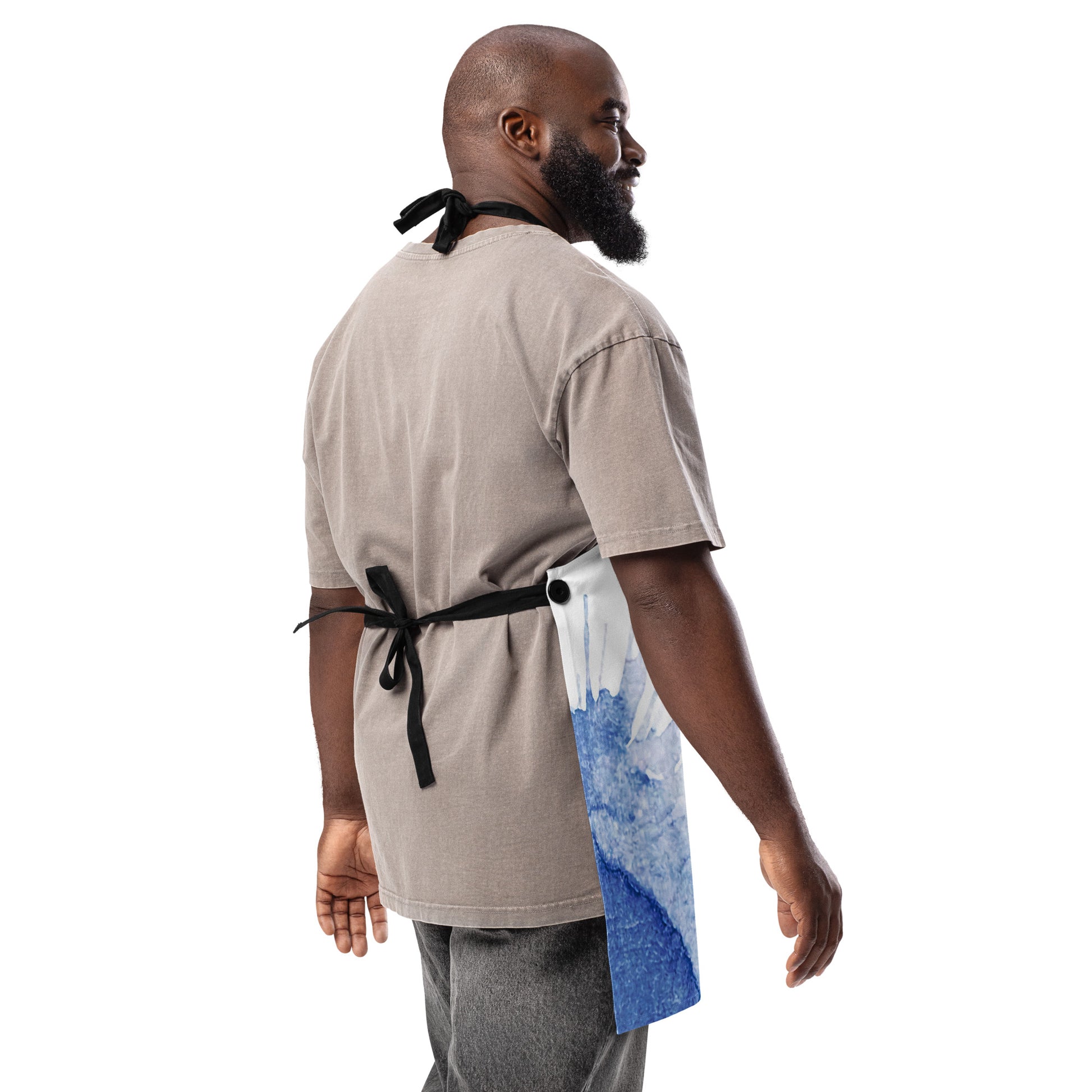 Watercolour Blue Splash - Apron - iSAW Company