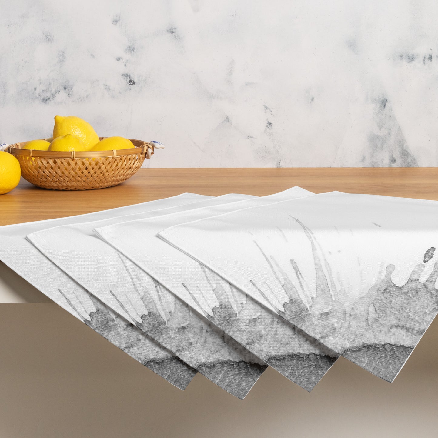 Watercolour Grey Splash - Placemat Set - iSAW Company
