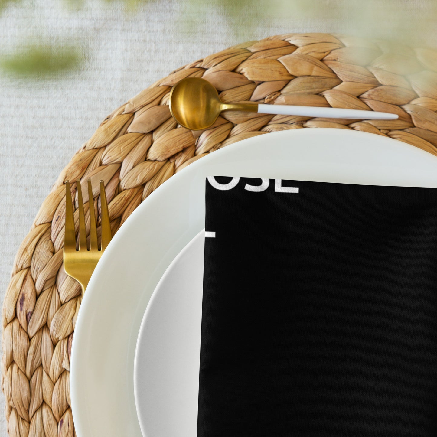 The Best Food Comes To Those Who Wait - Black Napkin Set - iSAW Company