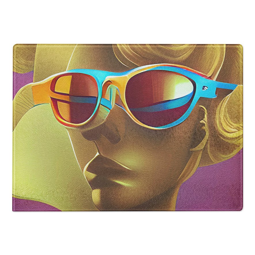 Retro Cool Pink - Glass Cutting Board - iSAW Company