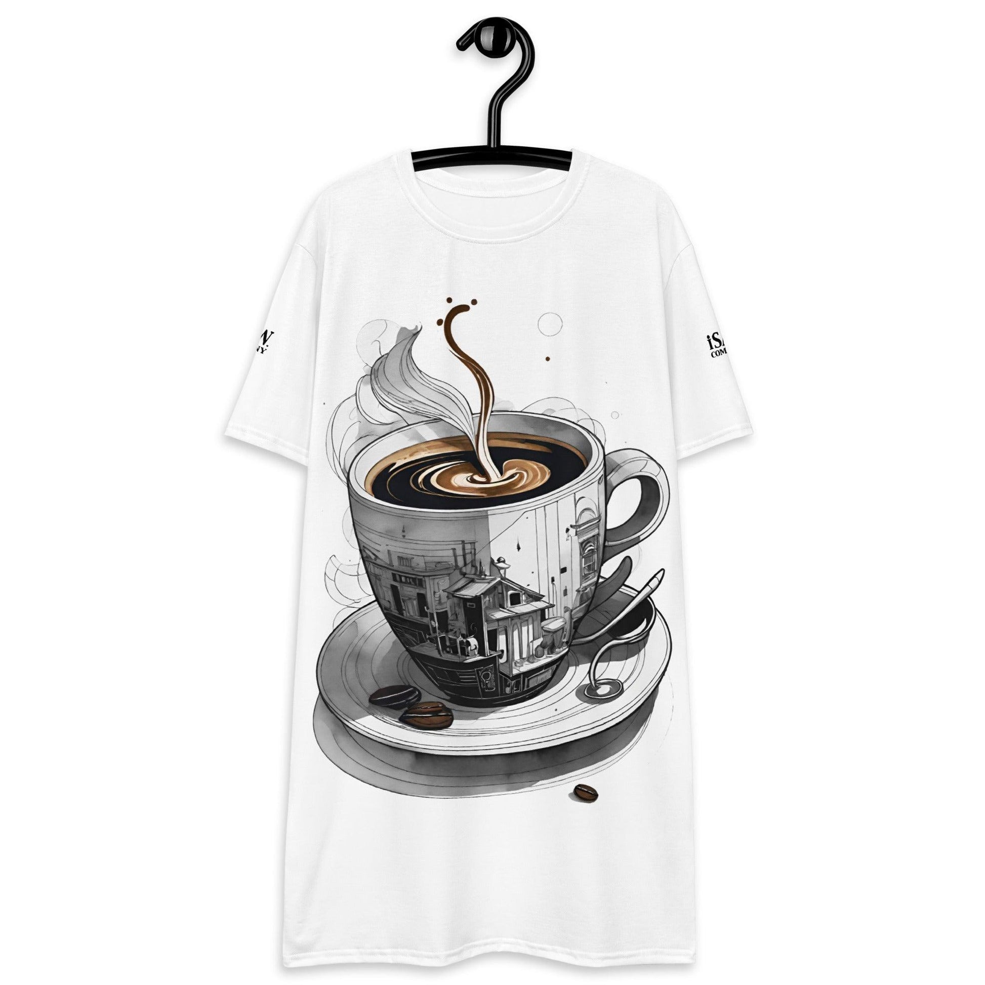 American Coffee - Womens T-Shirt Dress - iSAW Company