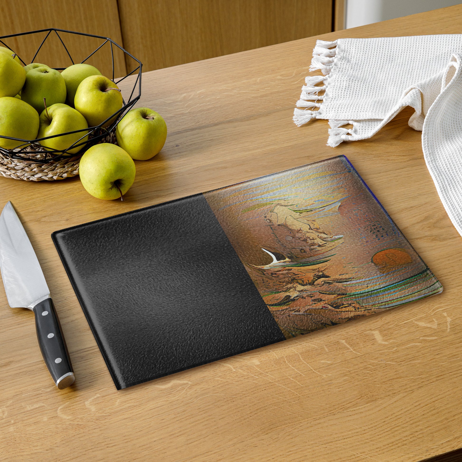 Half Black Half Gāolàng - Glass Cutting Board - iSAW Company