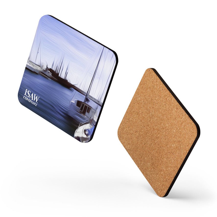 The Sleeping Yachts (at Afternoon) - Cork Back Coaster - iSAW Company