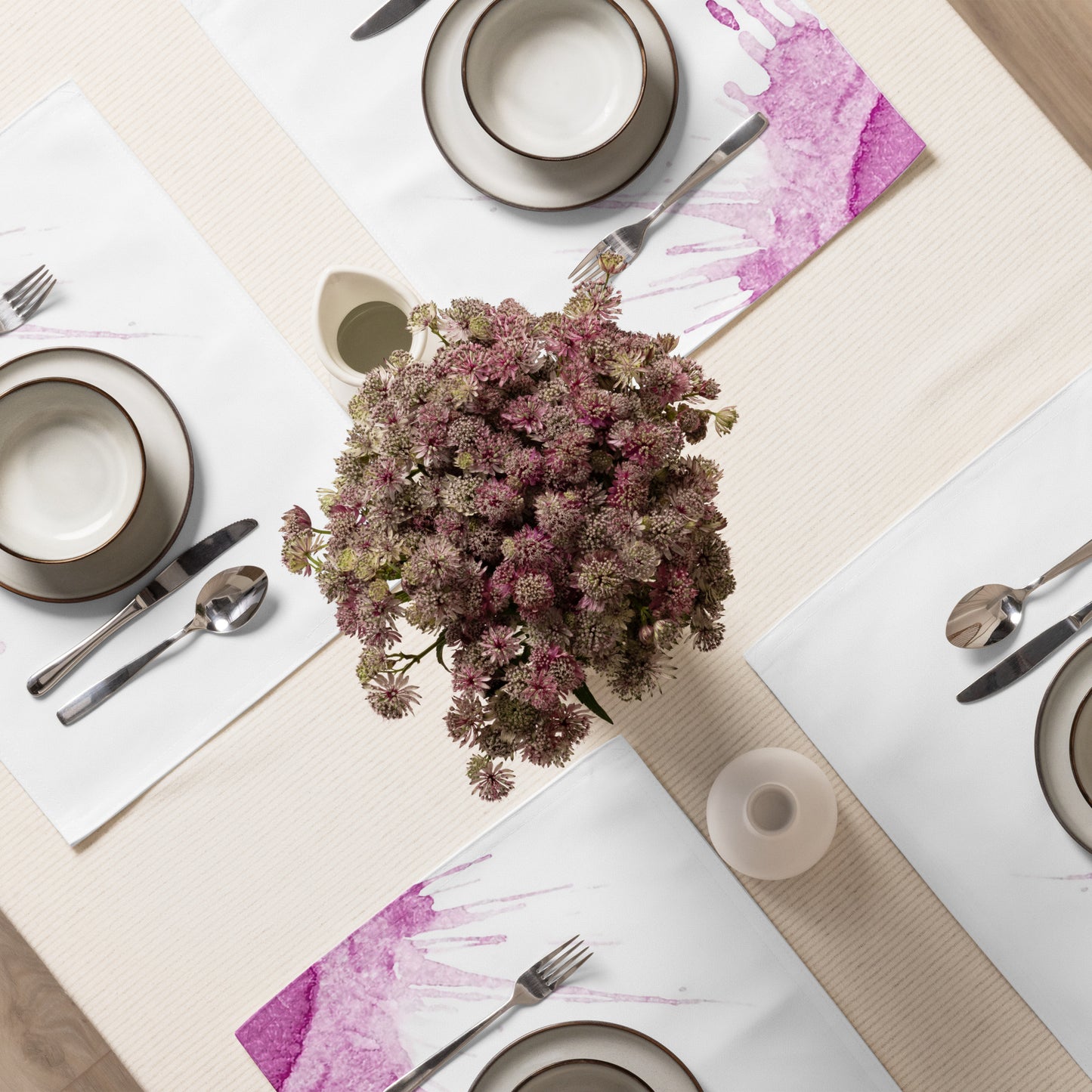 Watercolour Pink Splash - Placemat Set - iSAW Company