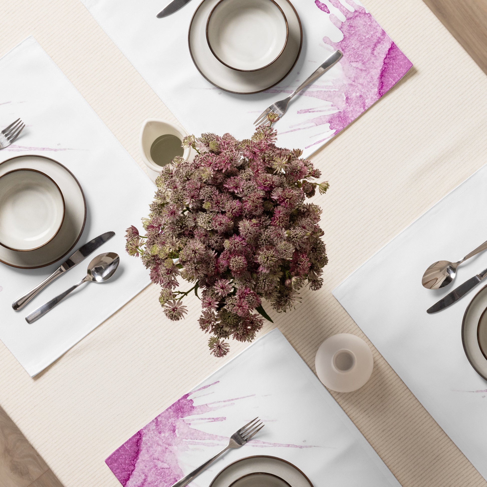 Watercolour Pink Splash - Placemat Set - iSAW Company