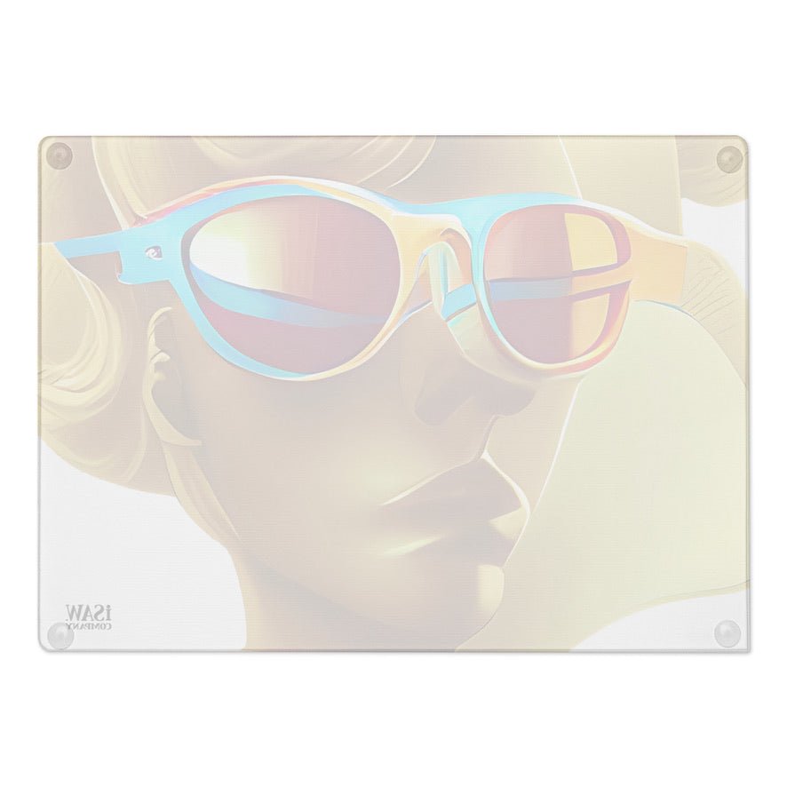 Retro Cool White - Glass Cutting Board - iSAW Company