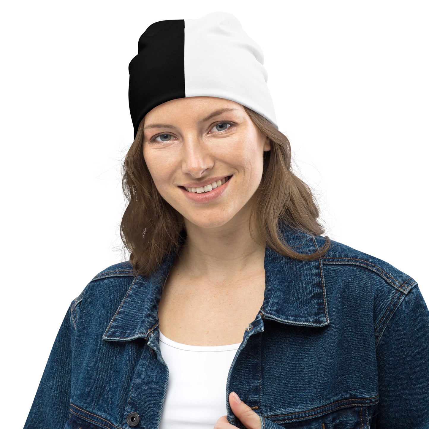 Half Black Half White - Beanie - iSAW Company