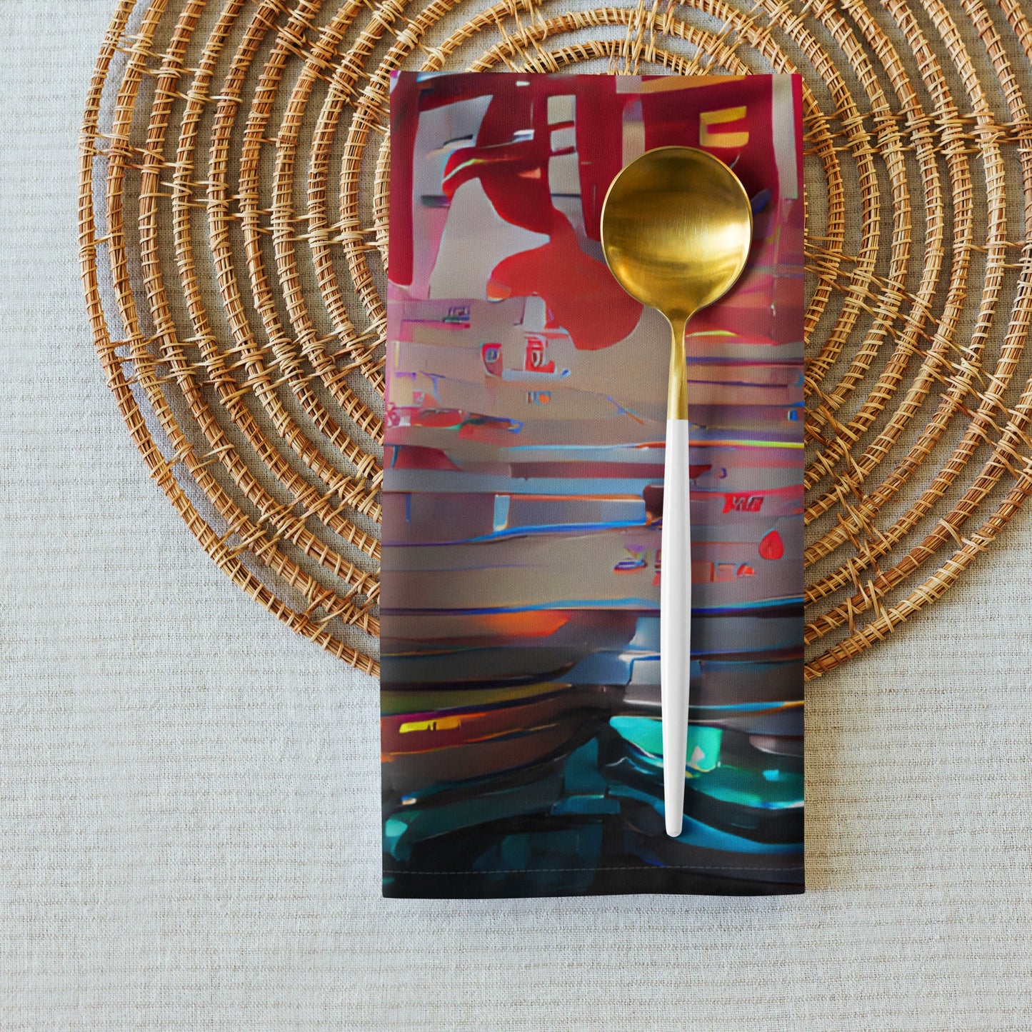 Half Black Half Báijiǔ - Cloth Napkin Set - iSAW Company