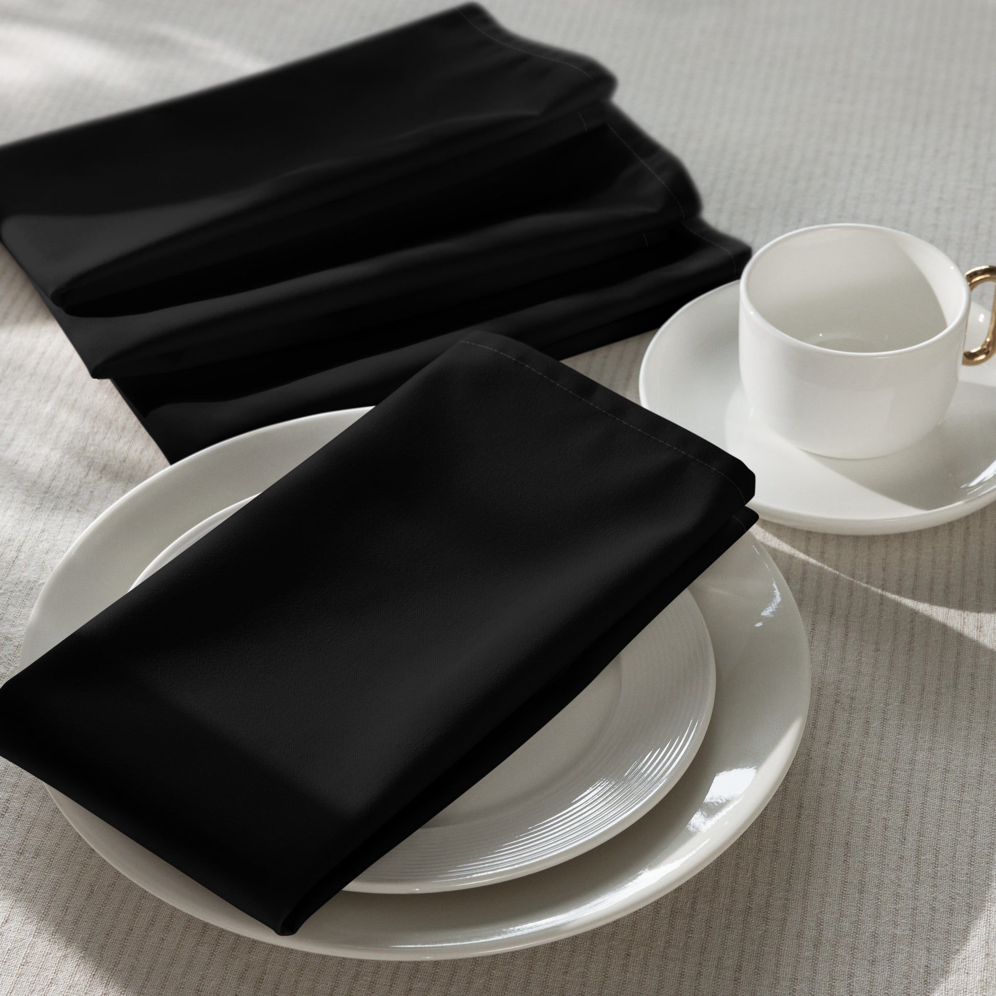iSAW Black Cloth Napkin Set - iSAW Company