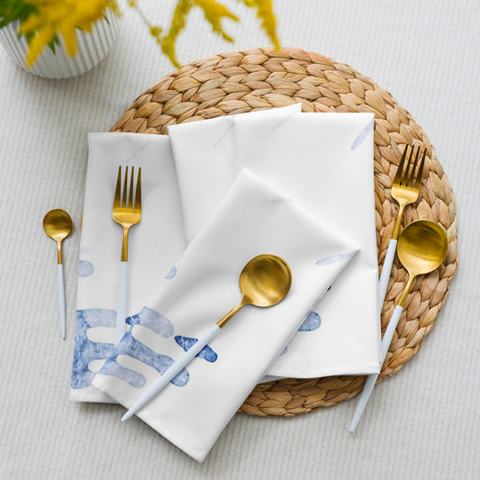 Watercolour Blue Splash - Cloth Napkin Set - iSAW Company
