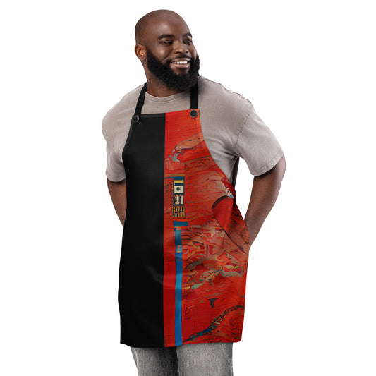 Half Black Half Hónghǎi - Apron - iSAW Company