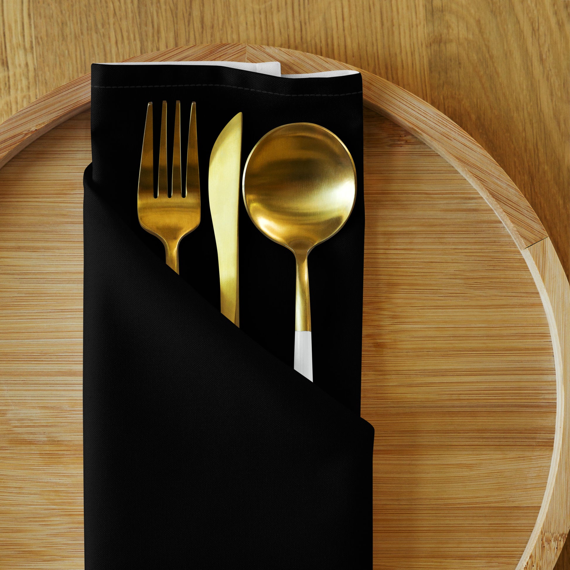 iSAW Black Cloth Napkin Set - iSAW Company