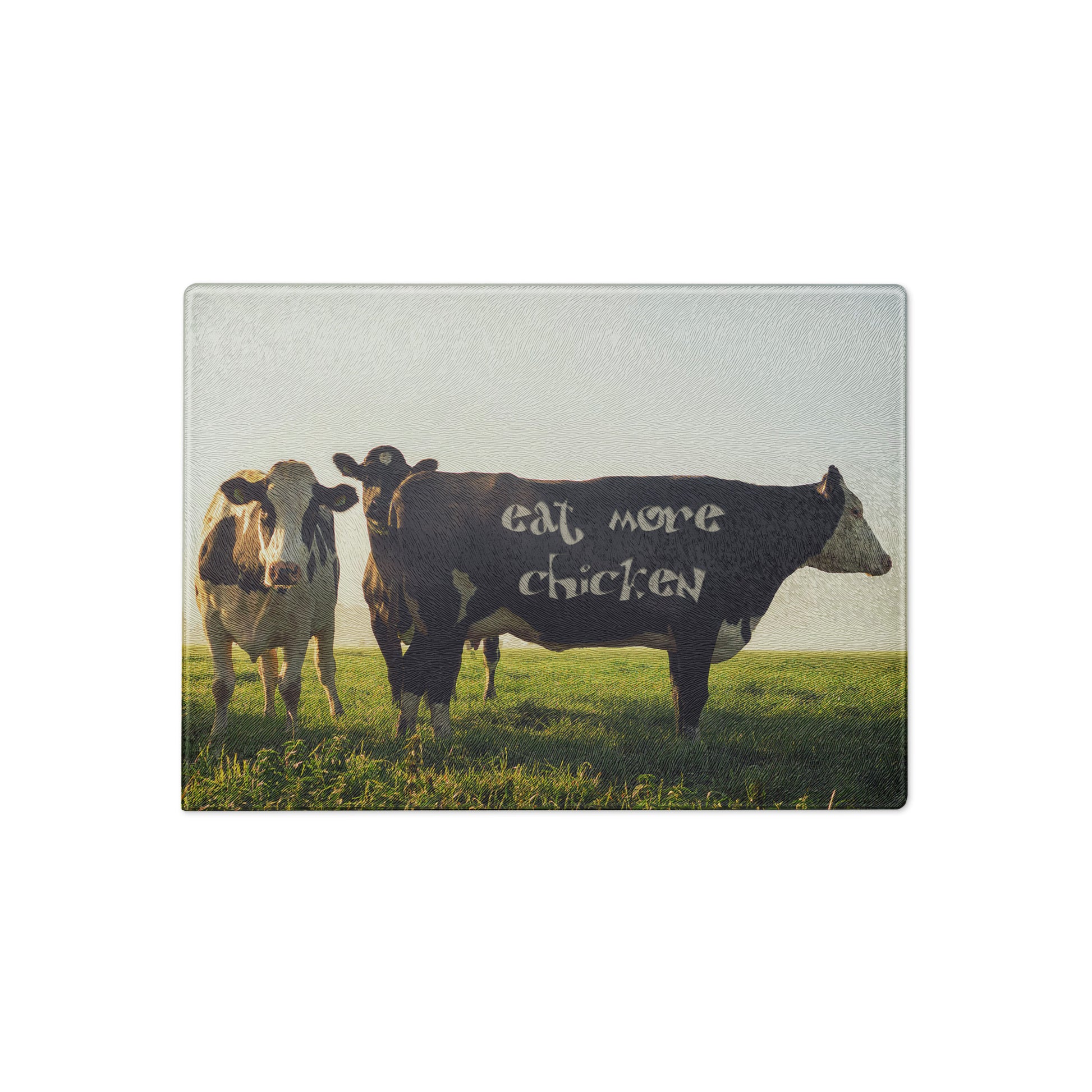 Eat More Chicken - Glass Cutting Board - iSAW Company