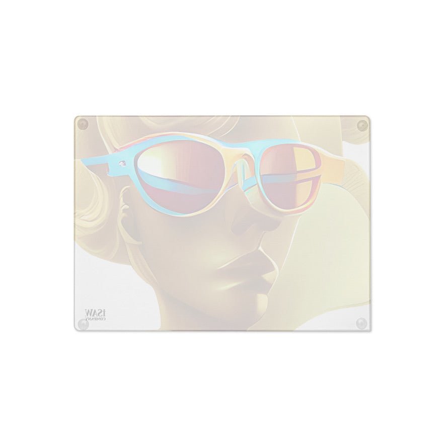 Retro Cool White - Glass Cutting Board - iSAW Company