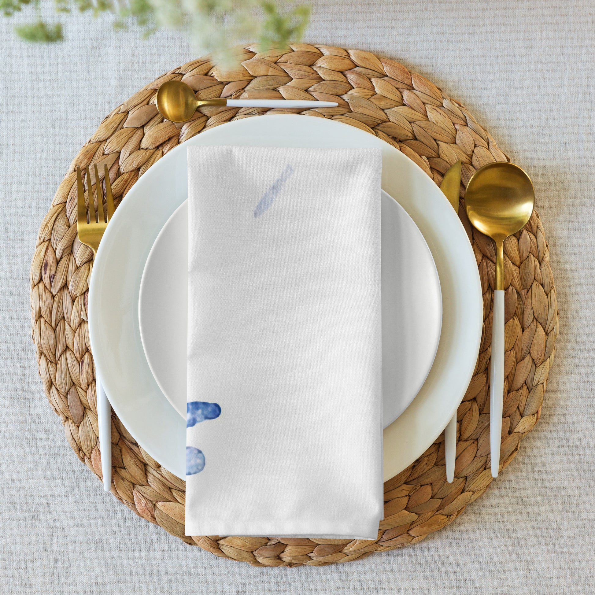 Watercolour Blue Splash - Cloth Napkin Set - iSAW Company