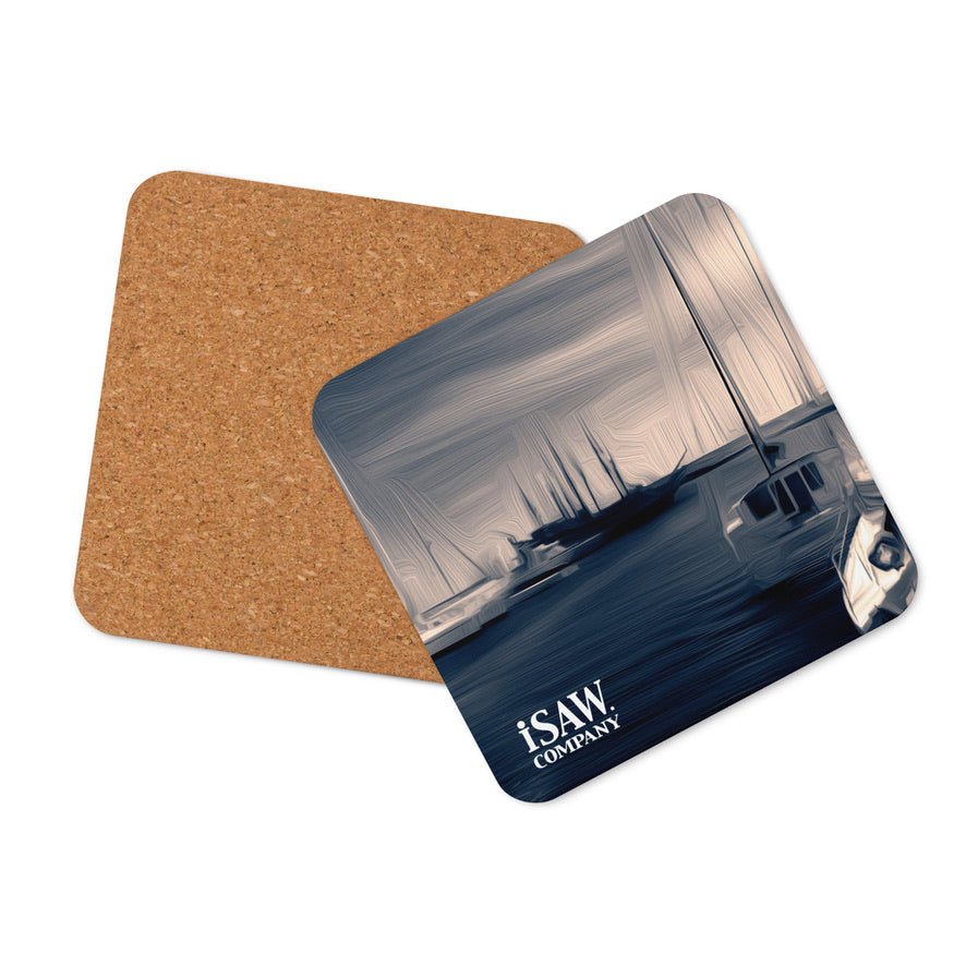 The Sleeping Yachts (at Sunrise) - Cork Back Coaster - iSAW Company