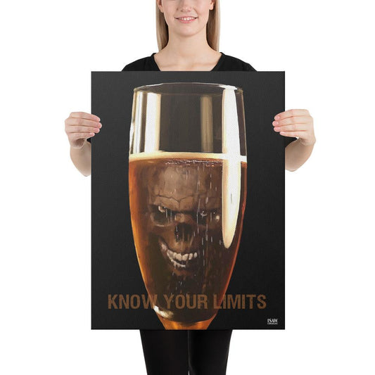Alcohol - Know Your Limits - Canvas Print - iSAW Company