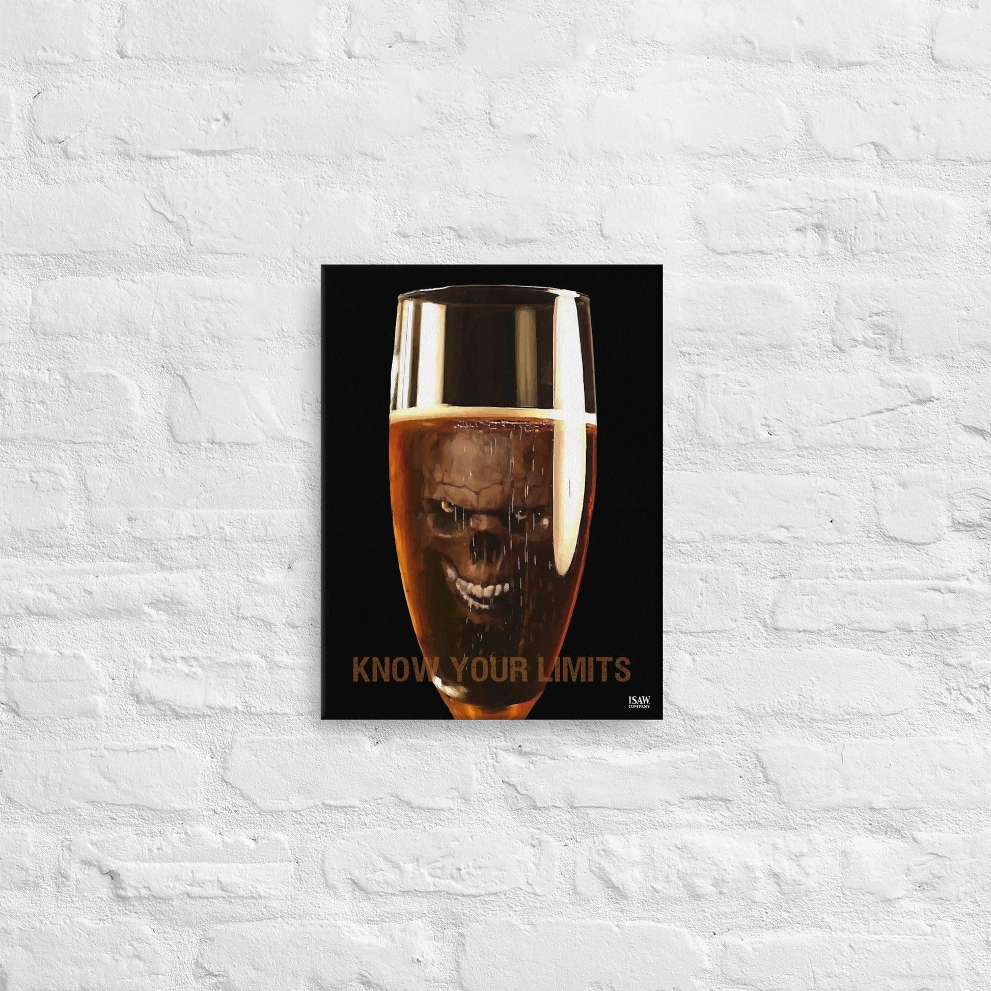 Alcohol - Know Your Limits - Canvas Print - iSAW Company