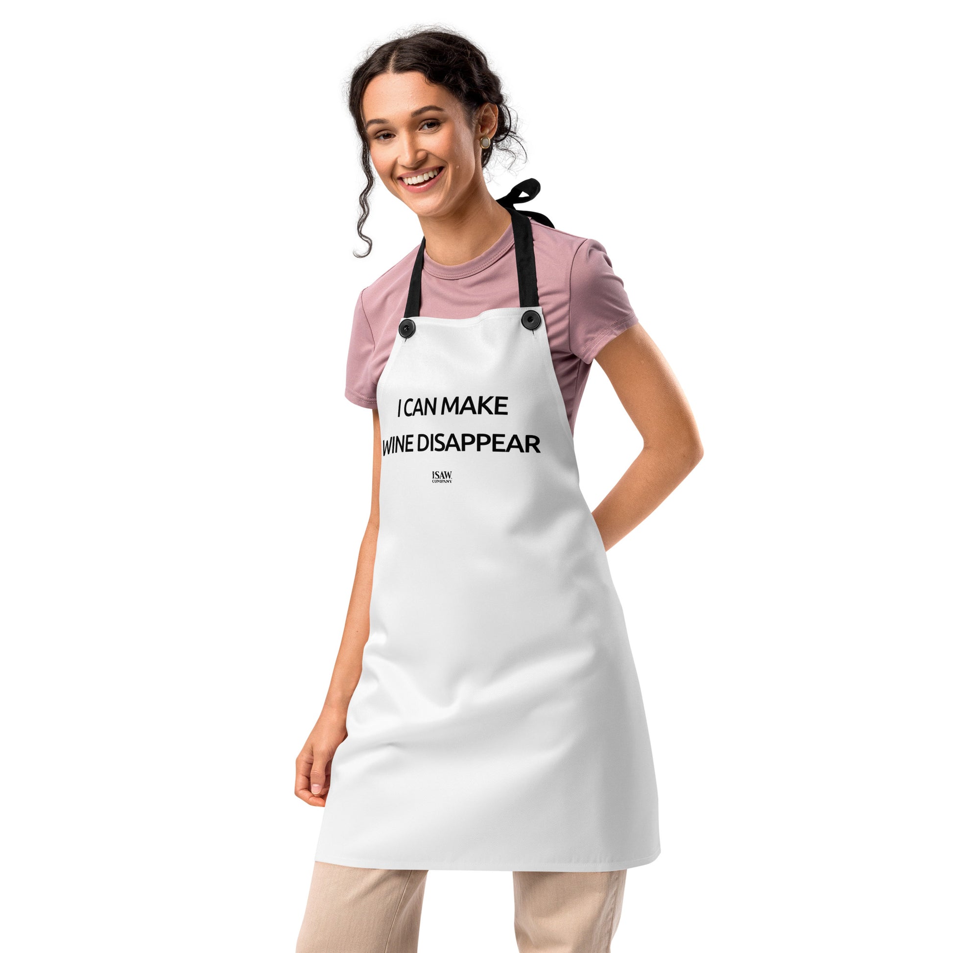I Can Make Wine Disappear - White Apron - iSAW Company