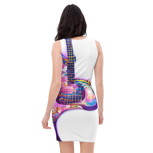 Hippie Guitar - Womens Bodycon Dress - iSAW Company