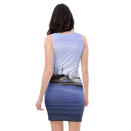 The Sleeping Yachts (at Afternoon) - Womens Bodycon Dress - iSAW Company