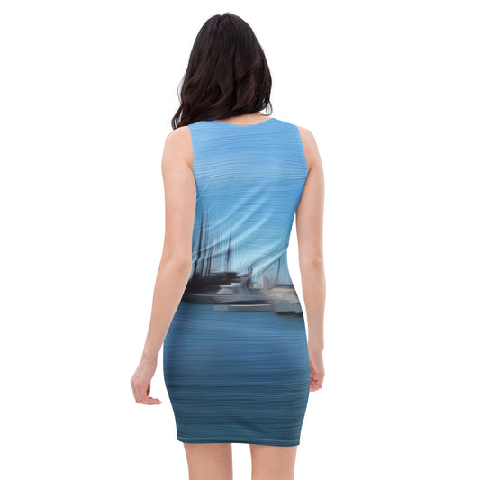 The Sleeping Yachts (at Morning) - Womens Bodycon Dress - iSAW Company