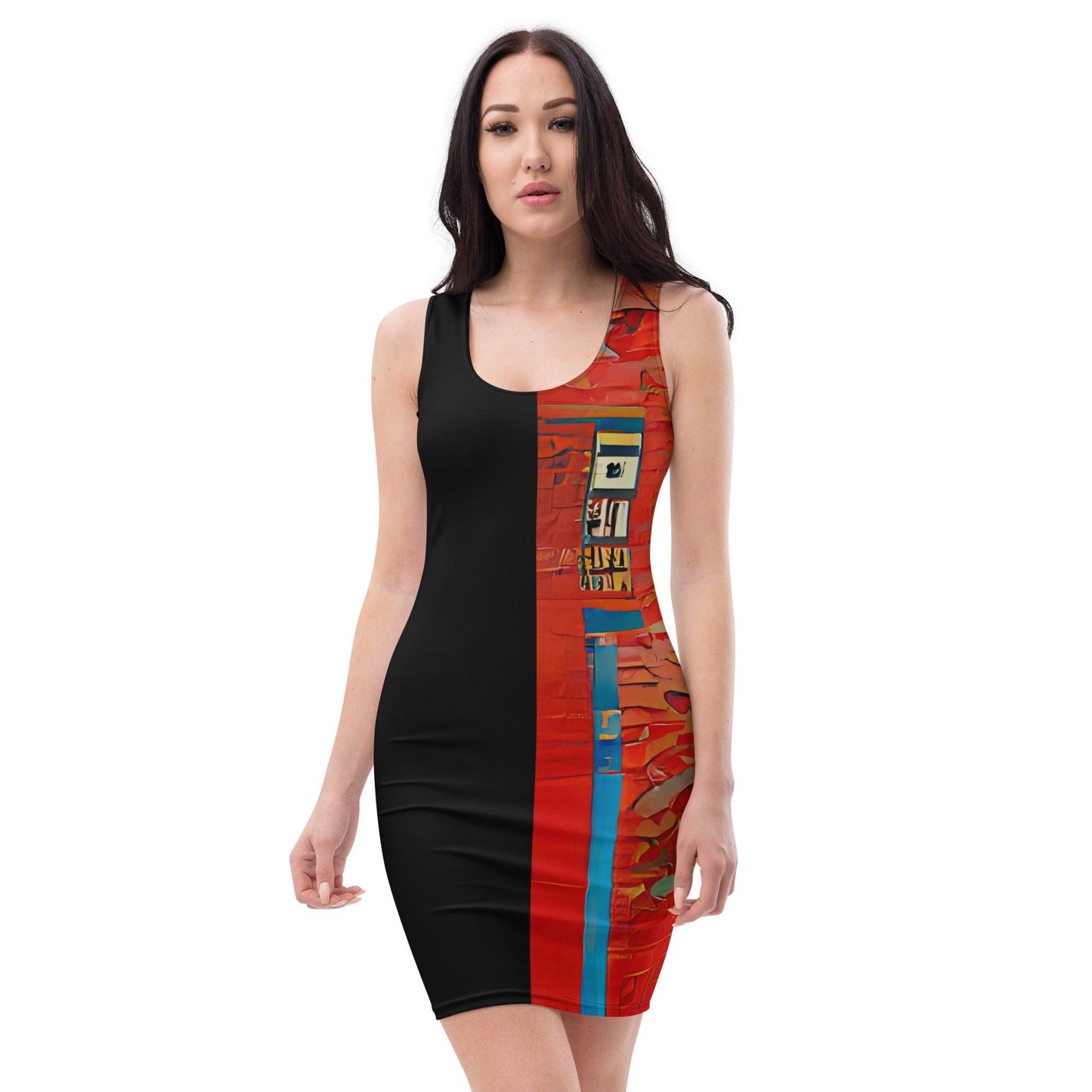 Half Black Half Hónghǎi - Womens Bodycon Dress - iSAW Company