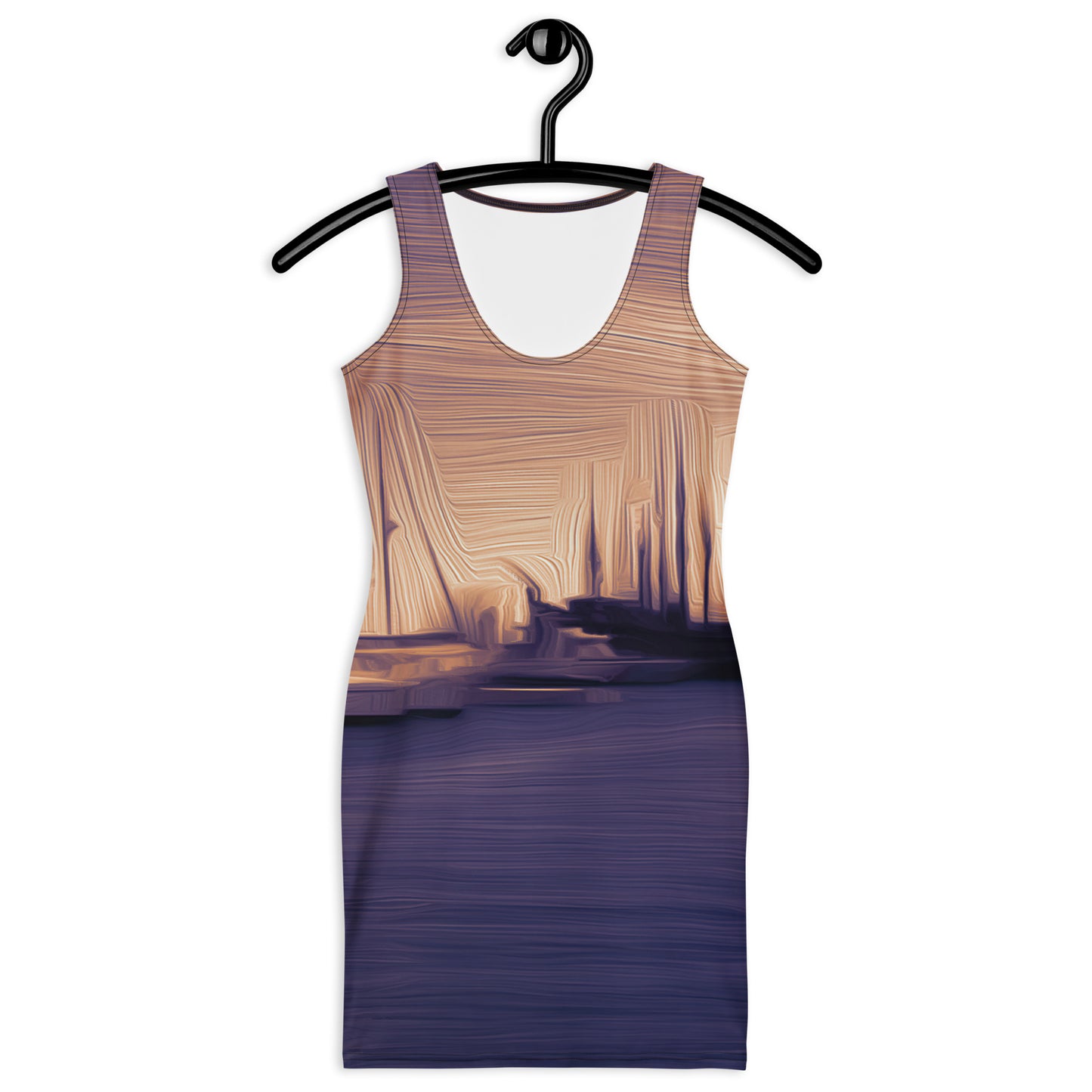 The Sleeping Yachts (at Sunset) - Womens Bodycon Dress - iSAW Company
