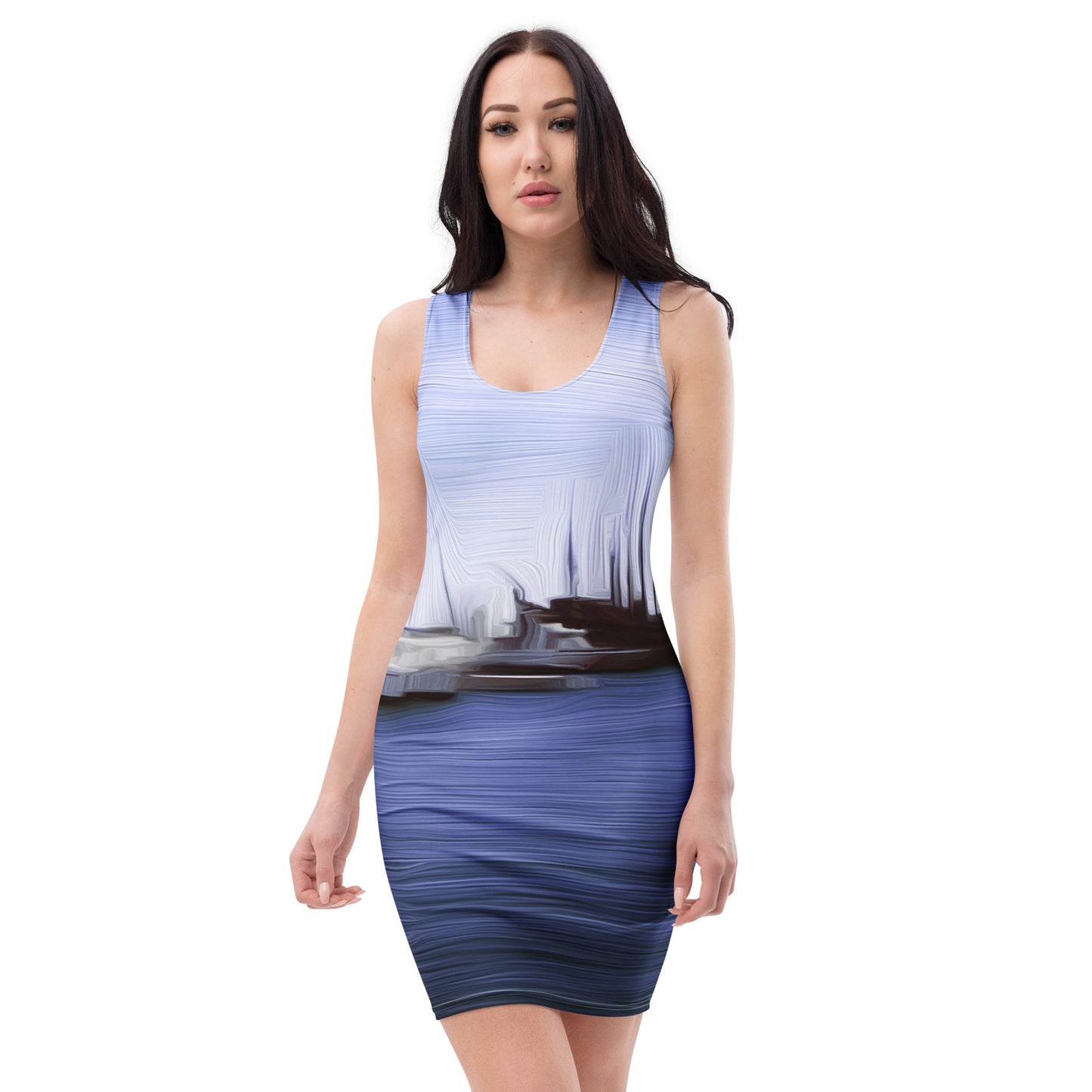 The Sleeping Yachts (at Afternoon) - Womens Bodycon Dress - iSAW Company