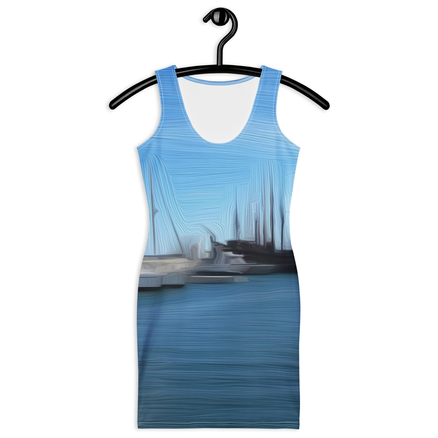The Sleeping Yachts (at Morning) - Womens Bodycon Dress - iSAW Company
