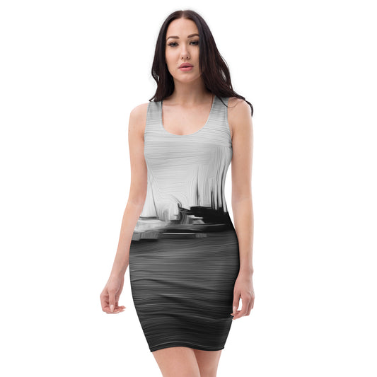 The Sleeping Yachts (at Night) - Womens Bodycon Dress - iSAW Company