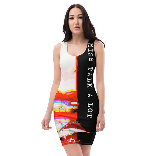 Miss Talk A Lot - Womens Bodycon Dress - iSAW Company