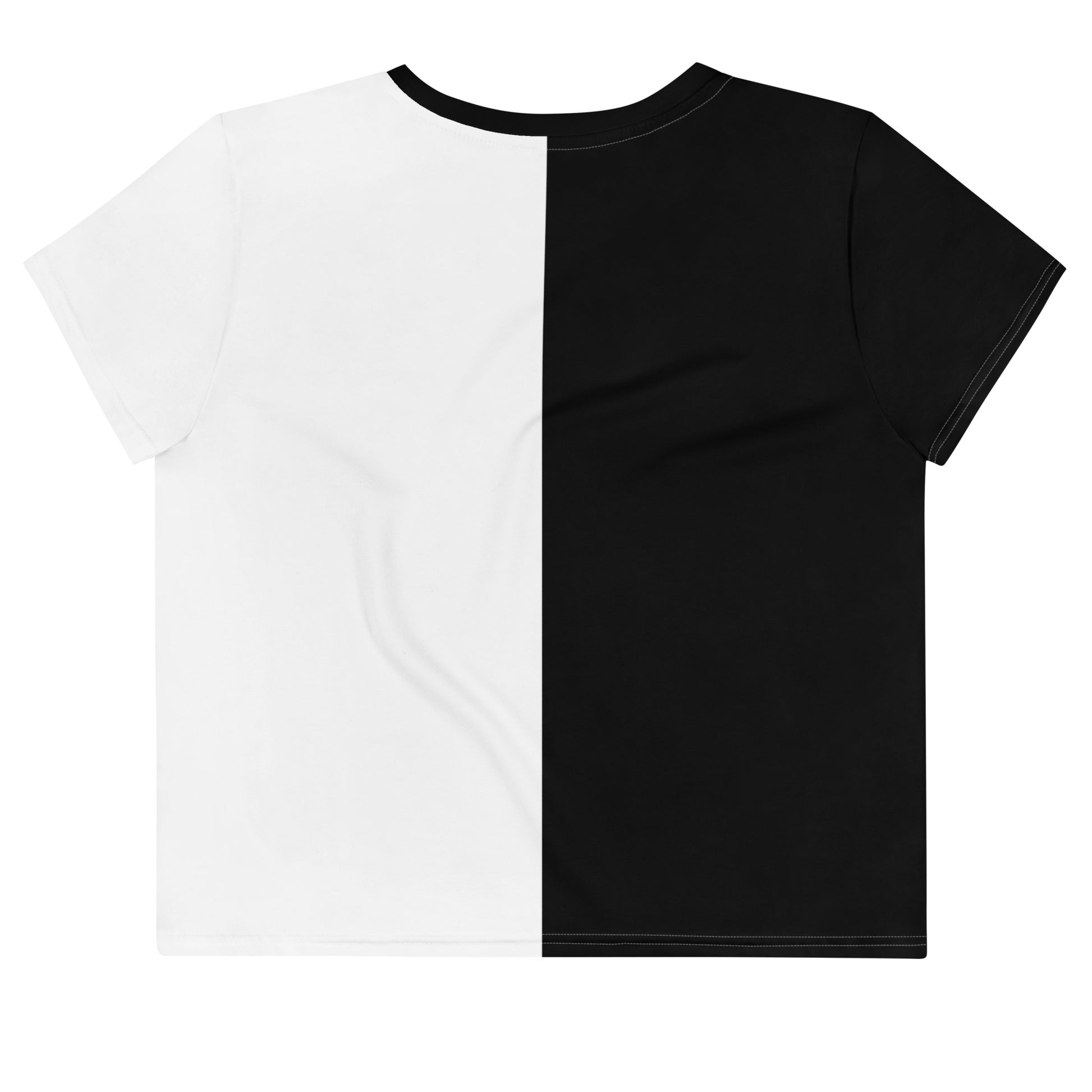 Half Black Half White - Womens Crop Tee - iSAW Company