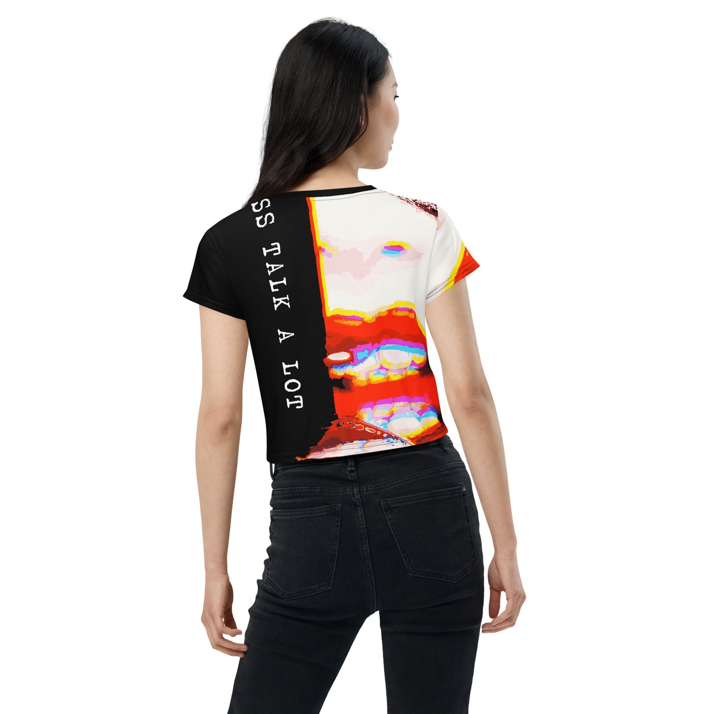 Miss Talk A Lot - Womens Crop Tee