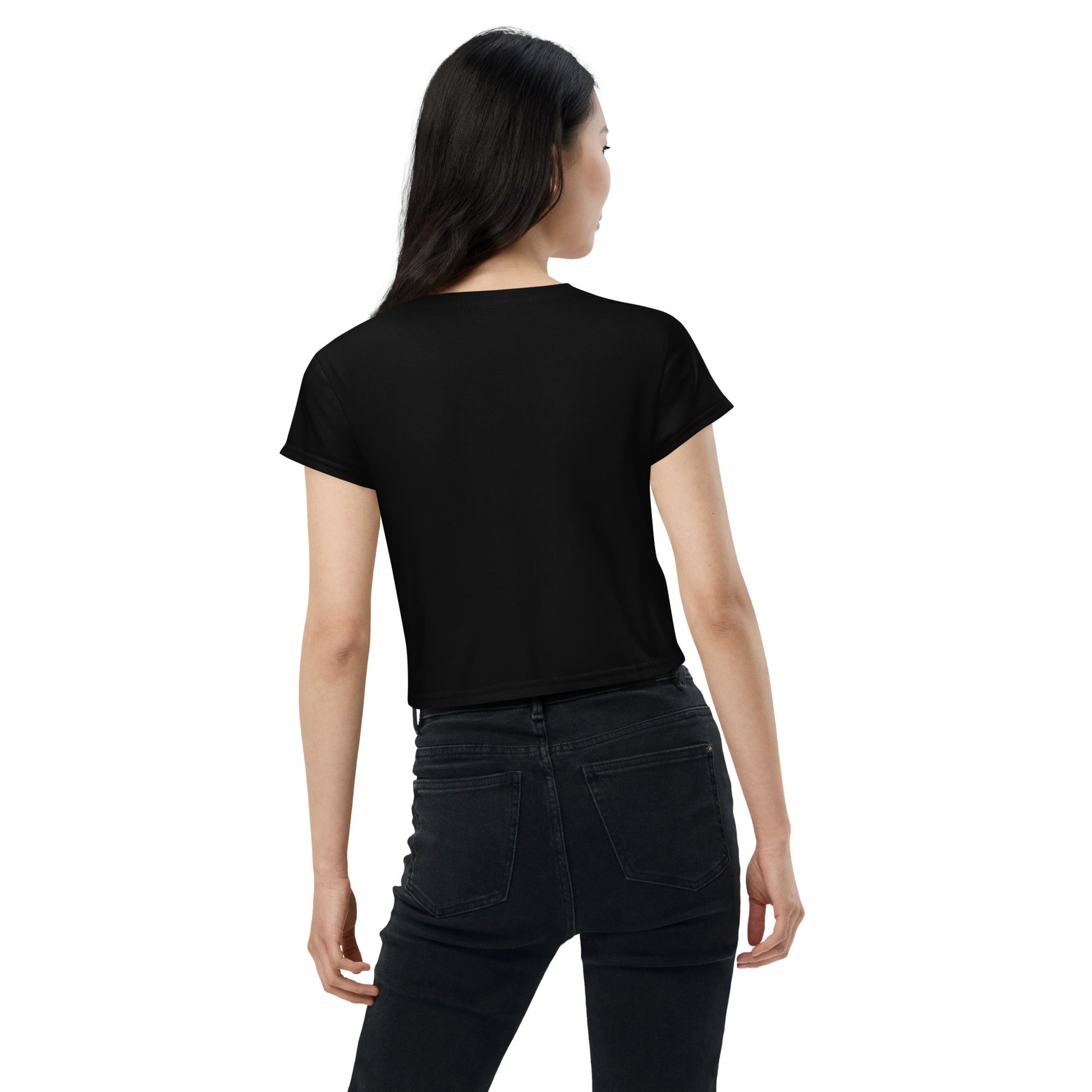 iSAW Womens Black Crop Tee - iSAW Company - iSAW Company